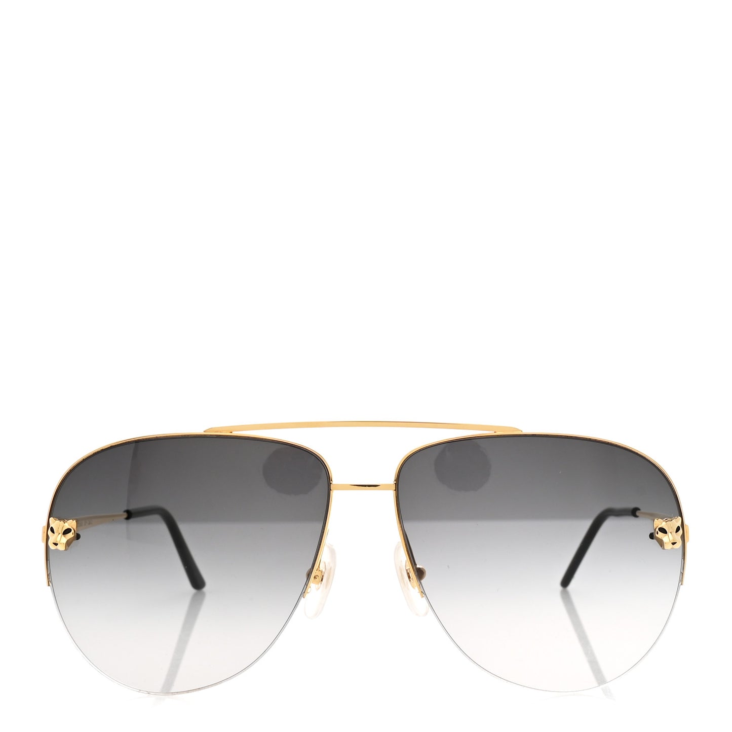Santos de Cartier Aviator Sunglasses CT0065S Gold Black