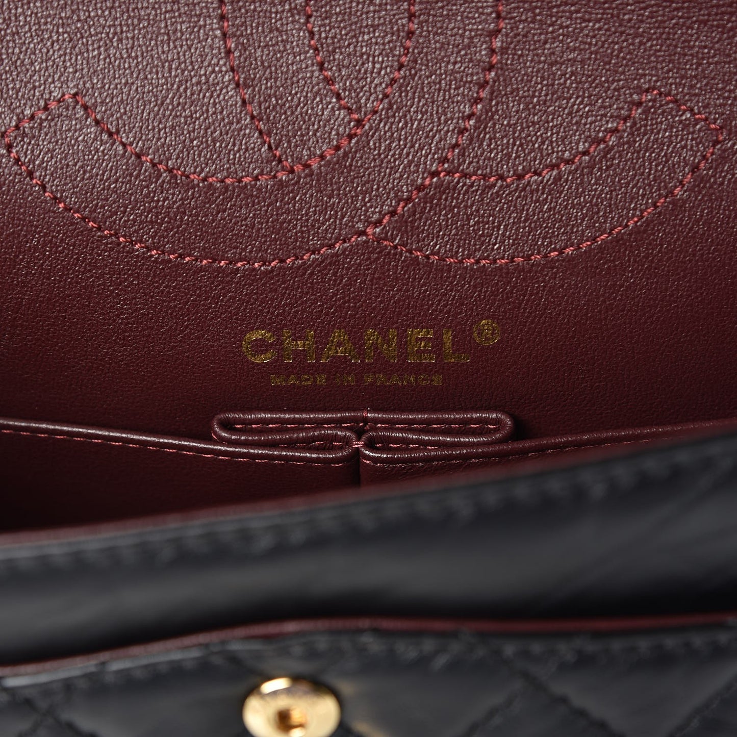 Aged Calfskin Quilted 2.55 Reissue 225 Flap Black