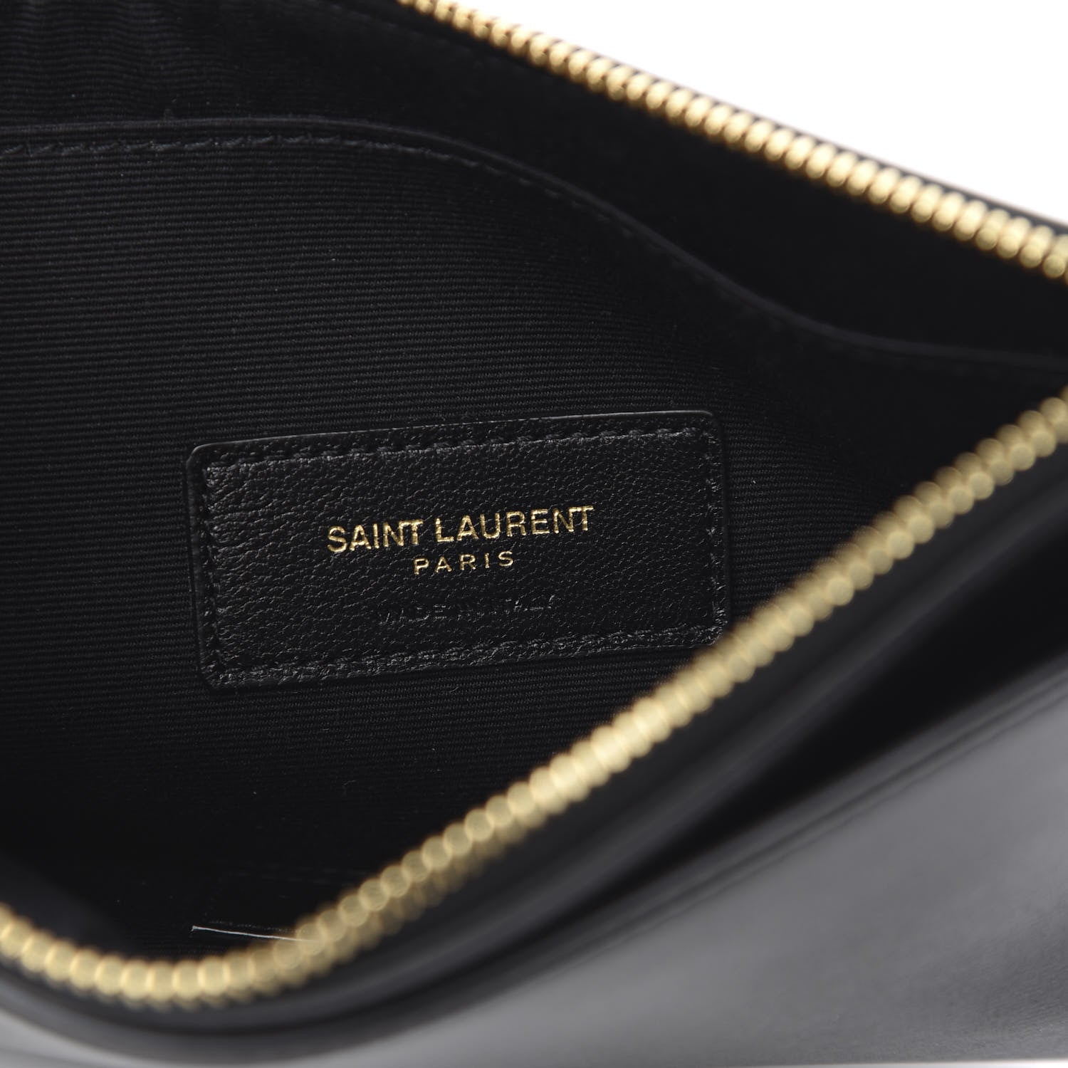 Saint Laurent Smooth Calfskin Monogram Bill Pouch Black 6 of 9