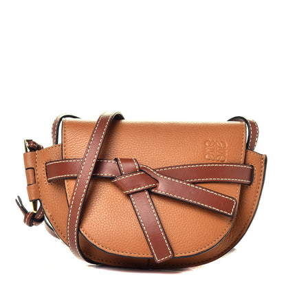 Loewe Grained Calfskin Mini Gate Crossbody Bag Caramel Pecan 1 of 9