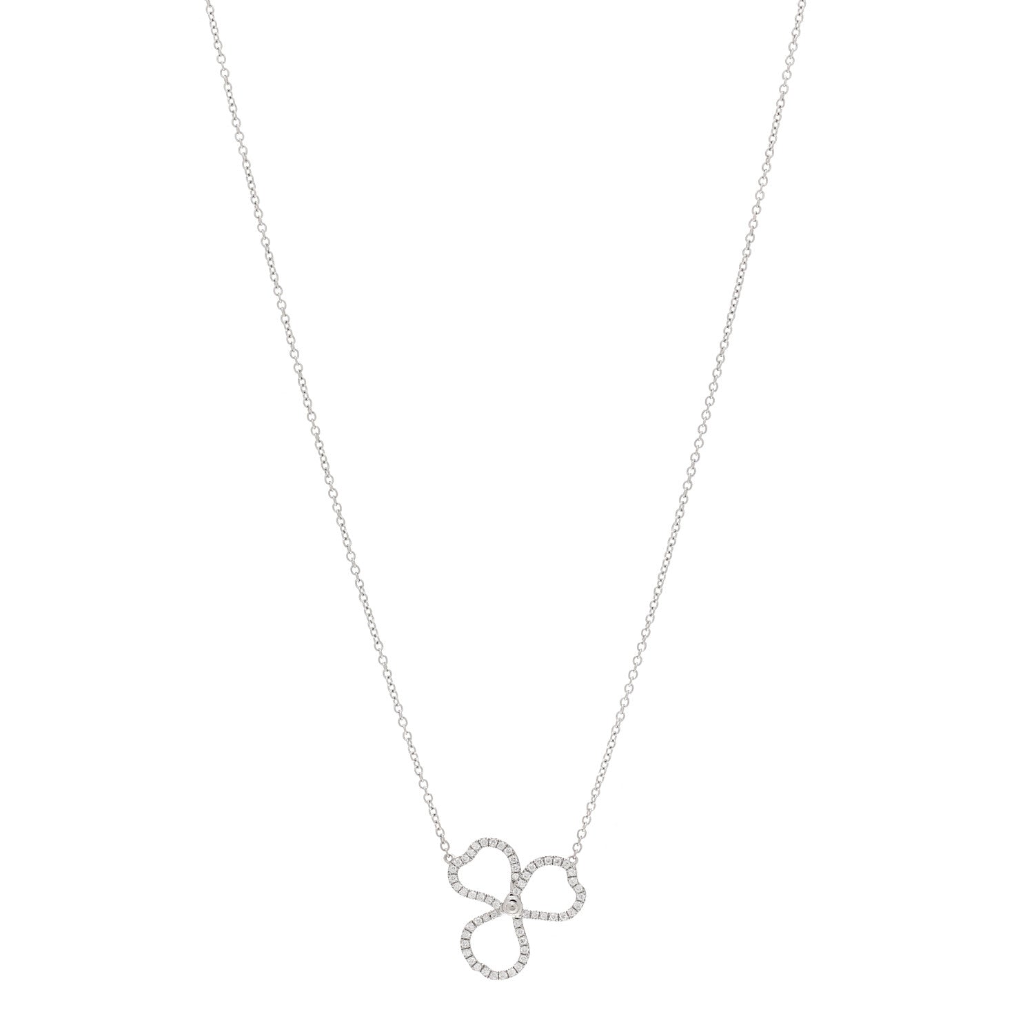 Tiffany Platinum Diamond Small Paper Flowers Pendant Necklace 1 of 5