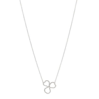 Tiffany Platinum Diamond Small Paper Flowers Pendant Necklace 1 of 5