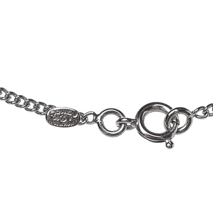 Chanel Crystal CC Pendant Necklace Silver 5 of 5