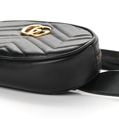 Gucci Calfskin Matelasse GG Marmont Belt Bag 85 34 Black 10 of 10