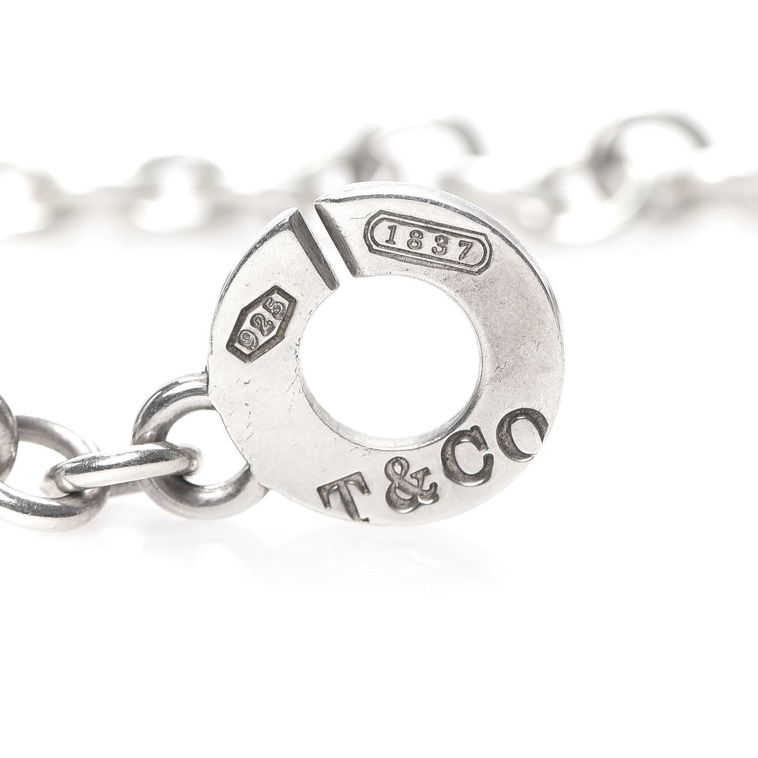 Tiffany Sterling Silver 1837 Circle Clasp Necklace 4 of 4