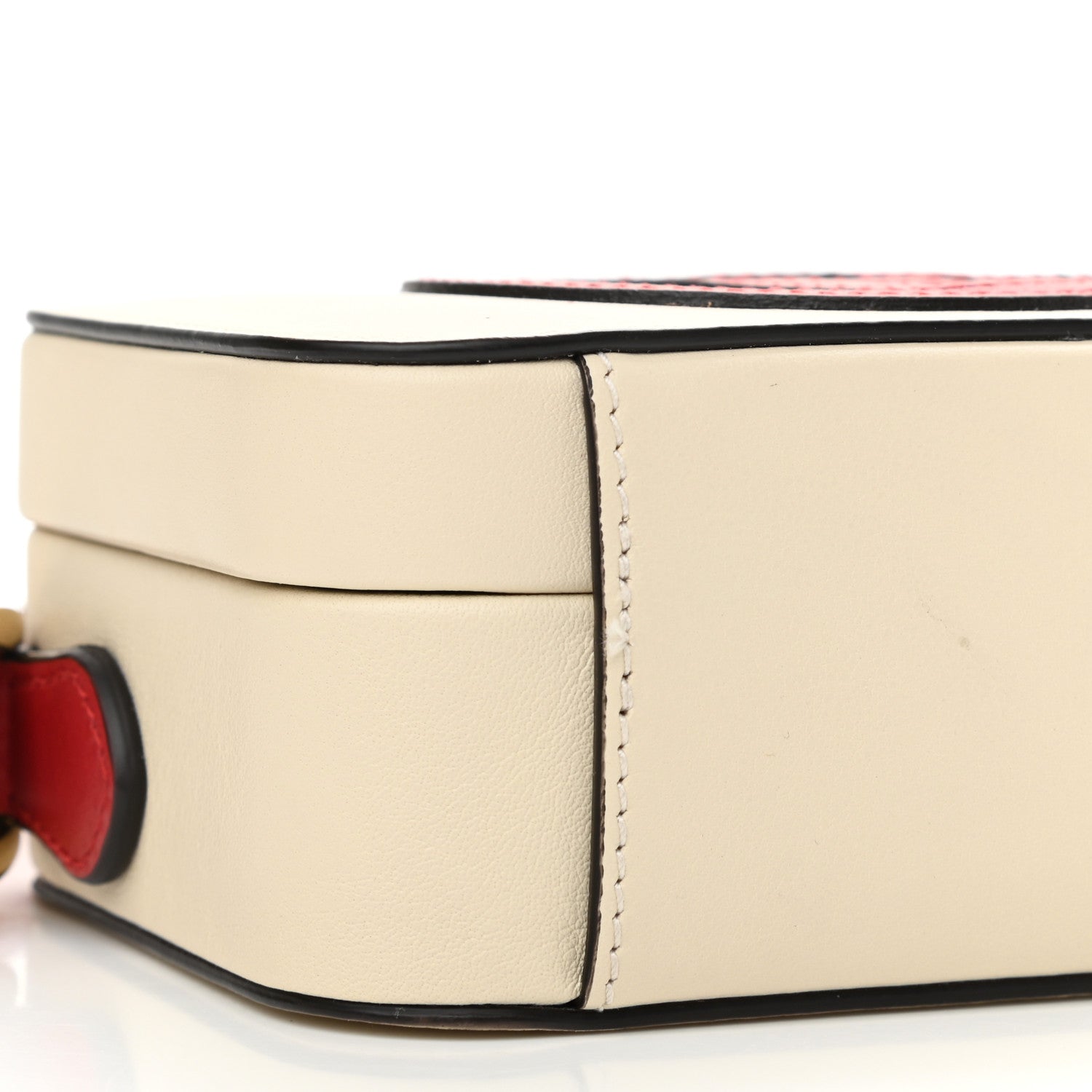 Gucci Vitello Eclipse Mini Interlocking G Shoulder Bag Mystic White Hibiscus Red 9 of 11