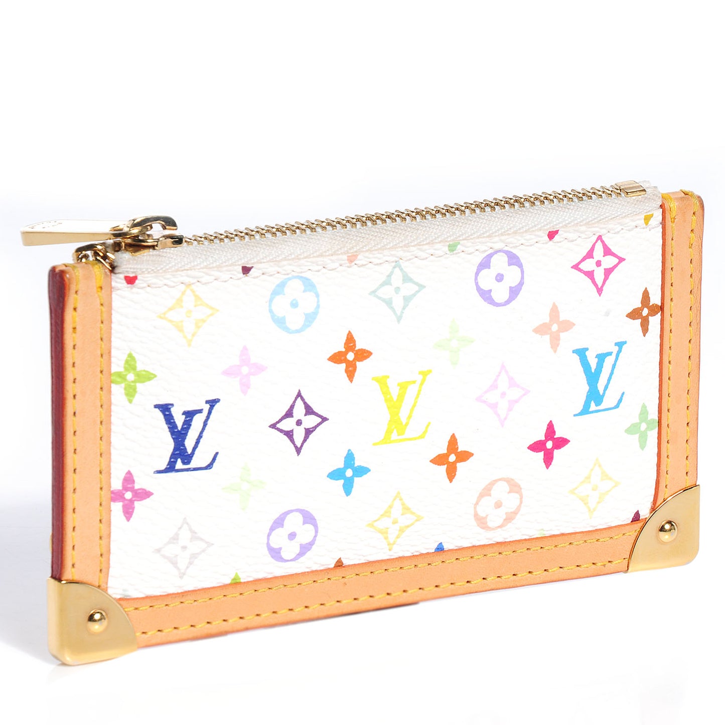 Monogram Multicolor Key Pouch White