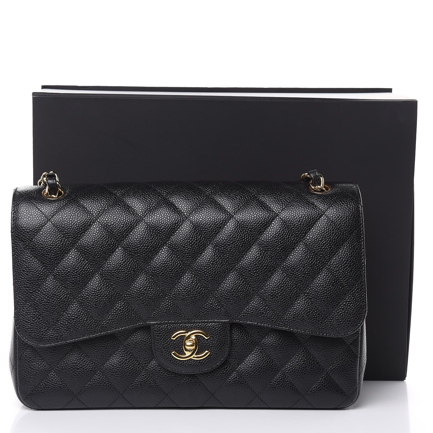 Chanel Caviar Quilted Jumbo Double Flap Black 10 of 10