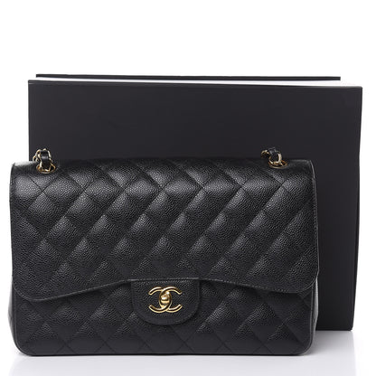 Chanel Caviar Quilted Jumbo Double Flap Black 10 of 10