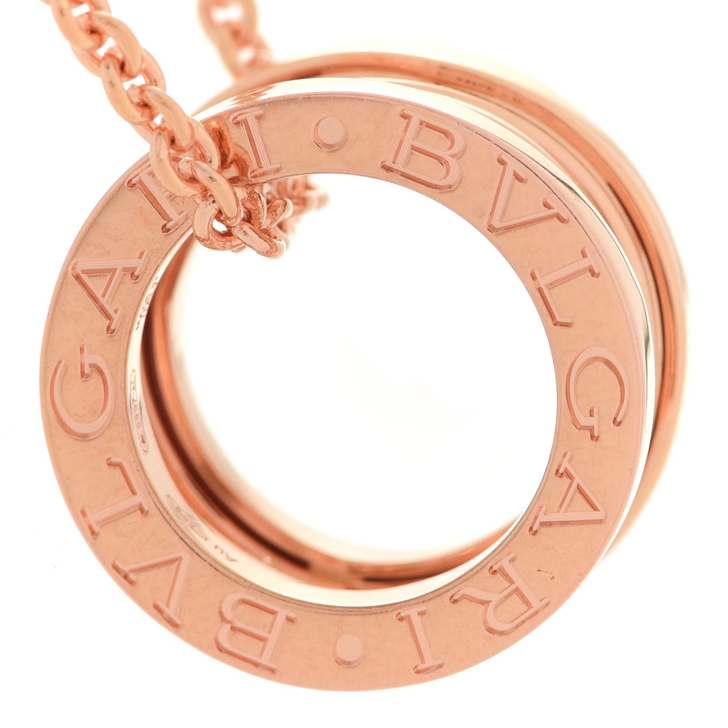 Bulgari 18K Rose Gold B.Zero1 Open Legends Pendant Necklace 5 of 7