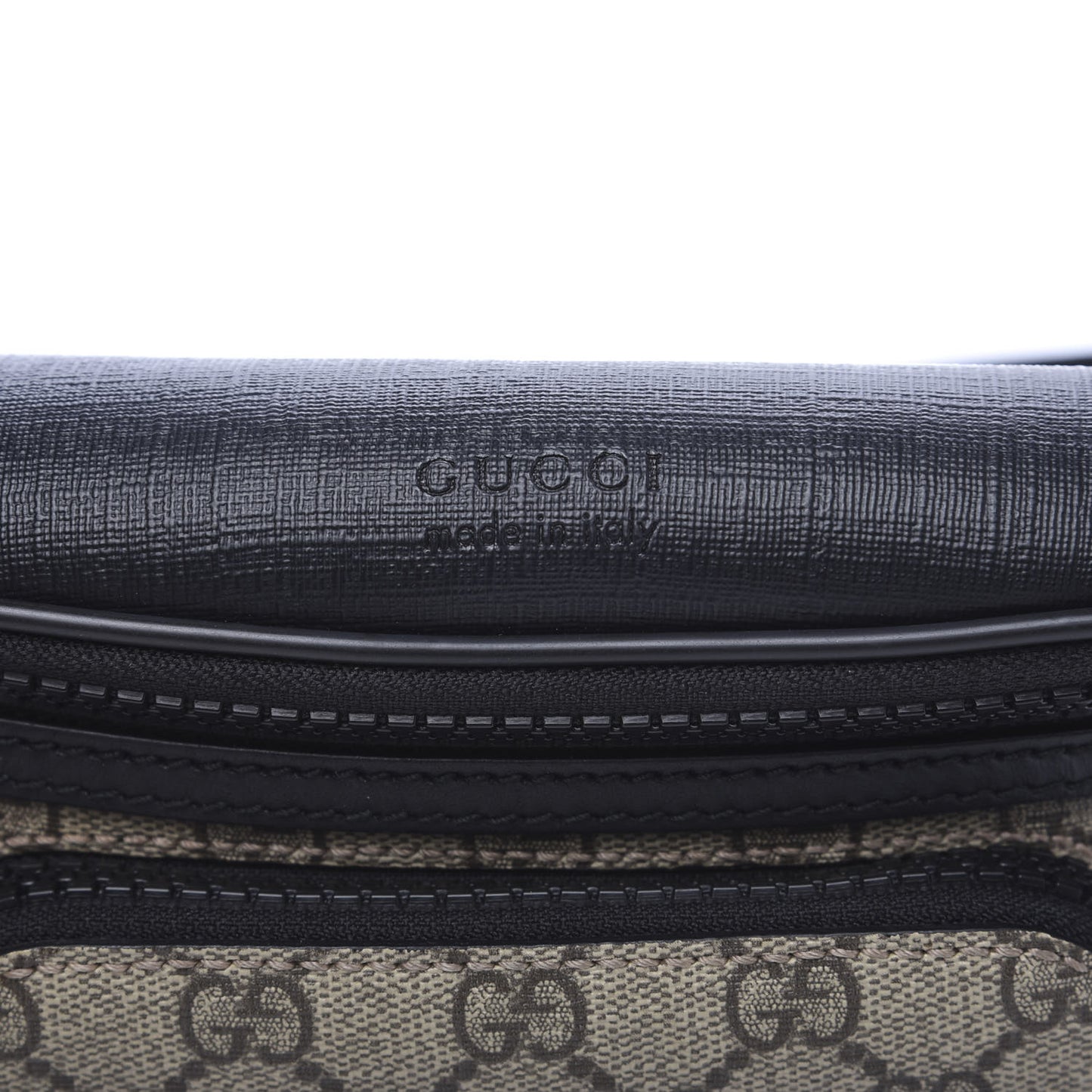 GG Supreme Monogram Belt Bag Black