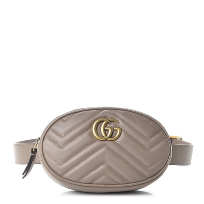 Gucci Calfskin Matelasse GG Marmont Belt Bag 85 34 Porcelain Rose 1 of 10