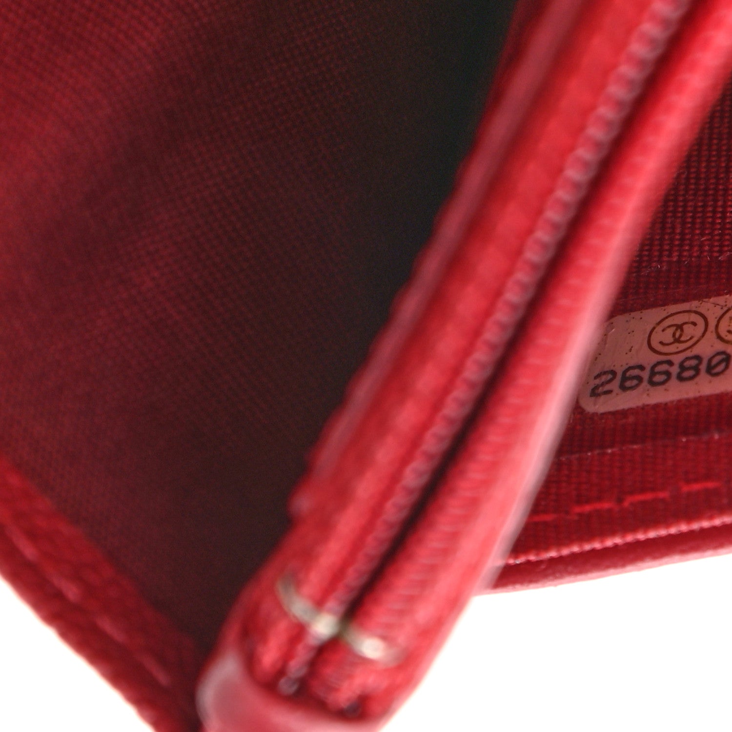 Chanel Caviar Quilted Boy Wallet On Chain WOC Red 8 of 16