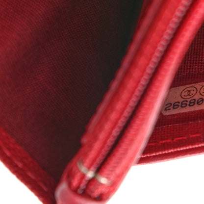 Chanel Caviar Quilted Boy Wallet On Chain WOC Red 8 of 16
