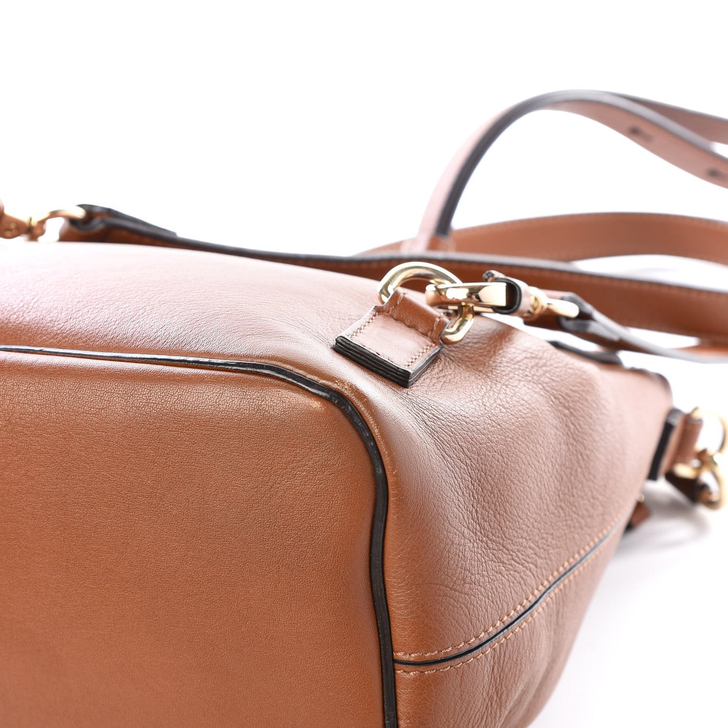 Suede Calfskin Medium Faye Backpack Tan