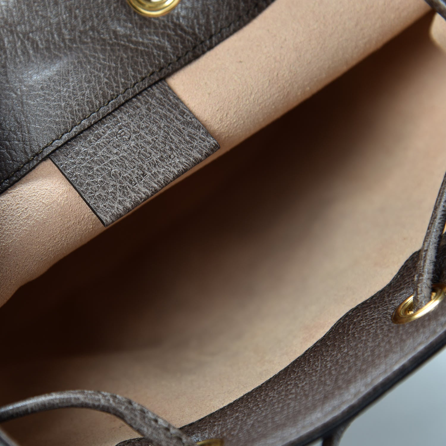 Gucci GG Supreme Monogram Web Mini Ophidia Bucket Bag Brown 8 of 9