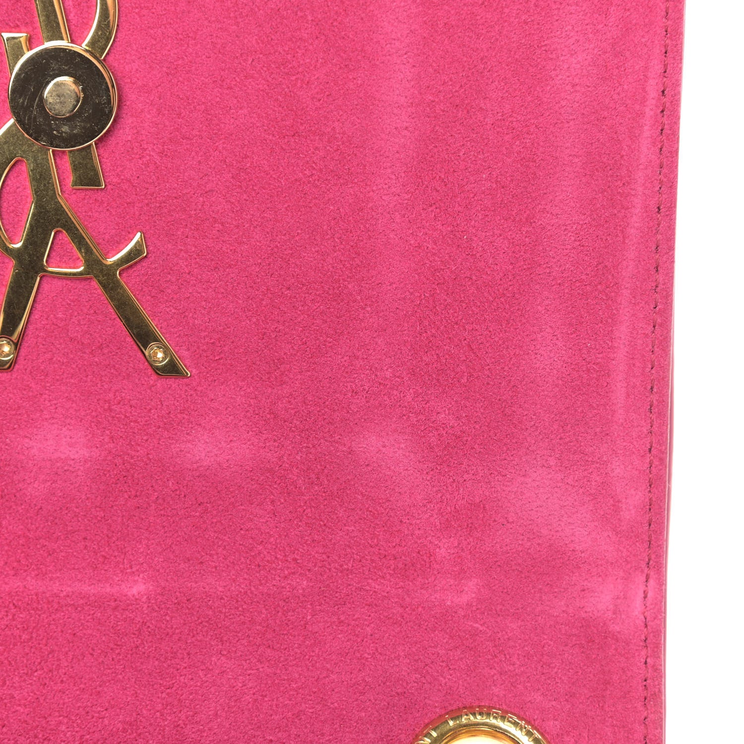 Saint Laurent Patent Matelasse Monogram Small Vicky Chain Bag Bubblegum 10 of 12