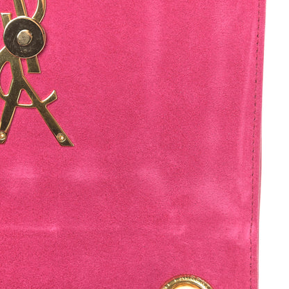 Saint Laurent Patent Matelasse Monogram Small Vicky Chain Bag Bubblegum 10 of 12