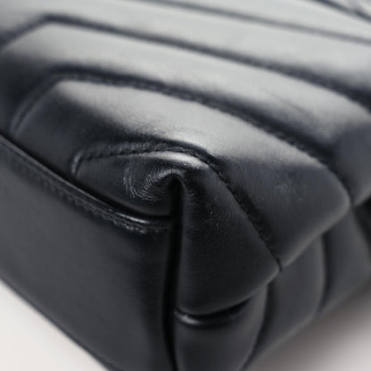 Saint Laurent Calfskin Y Quilted Monogram Toy Loulou Crossbody Bag Black 17 of 18