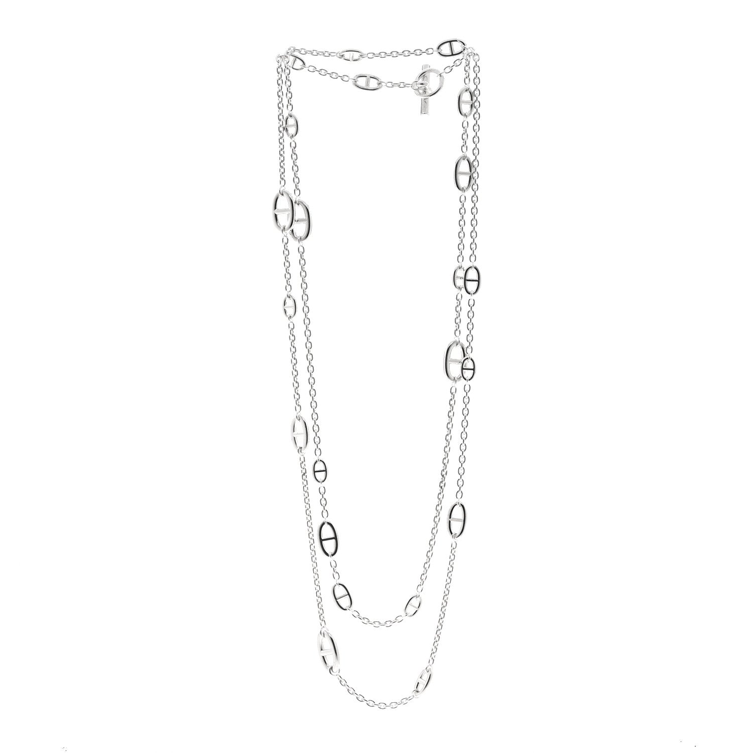 Hermes Sterling Silver Farandole Necklace 160 3 of 6