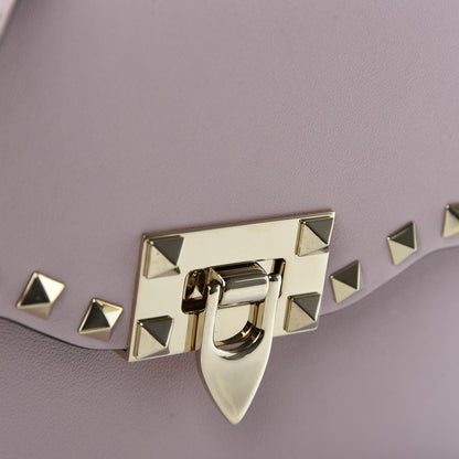 Valentino Garavani Vitello Medium Rockstud Flip Lock Crossbody Bag Poudre 9 of 9
