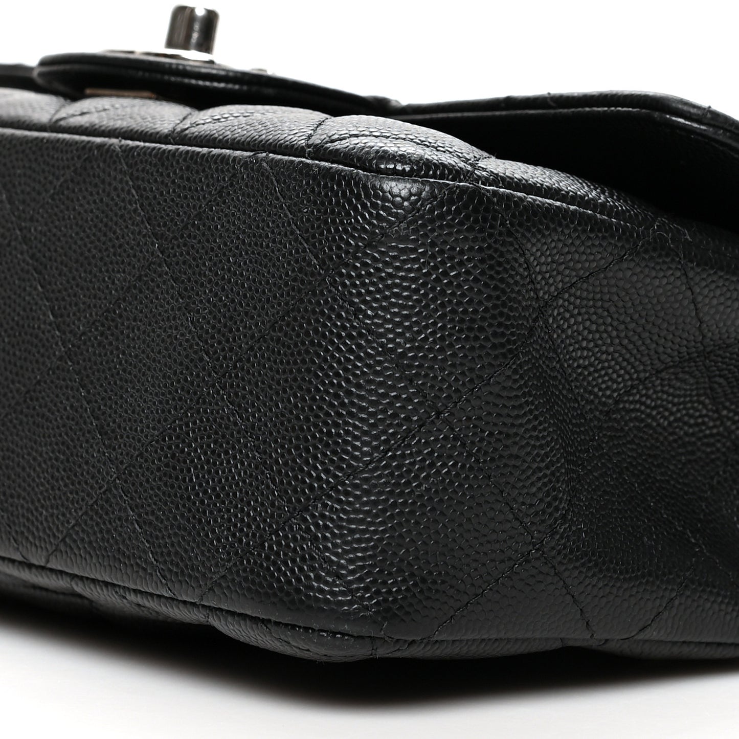 Caviar Quilted Mini Rectangular Flap Black