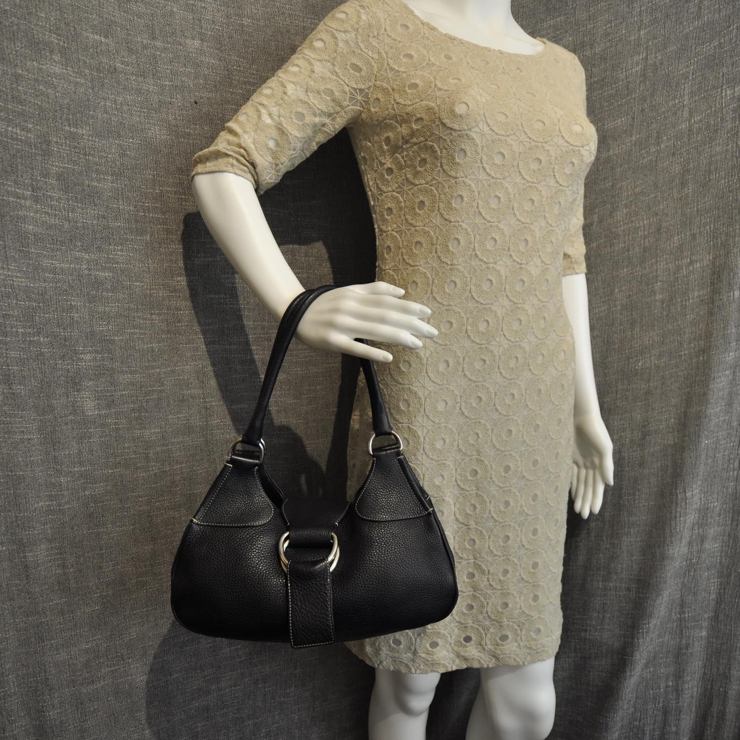 Prada Vitello Daino Small Shoulder Bag Nero Black 2 of 9