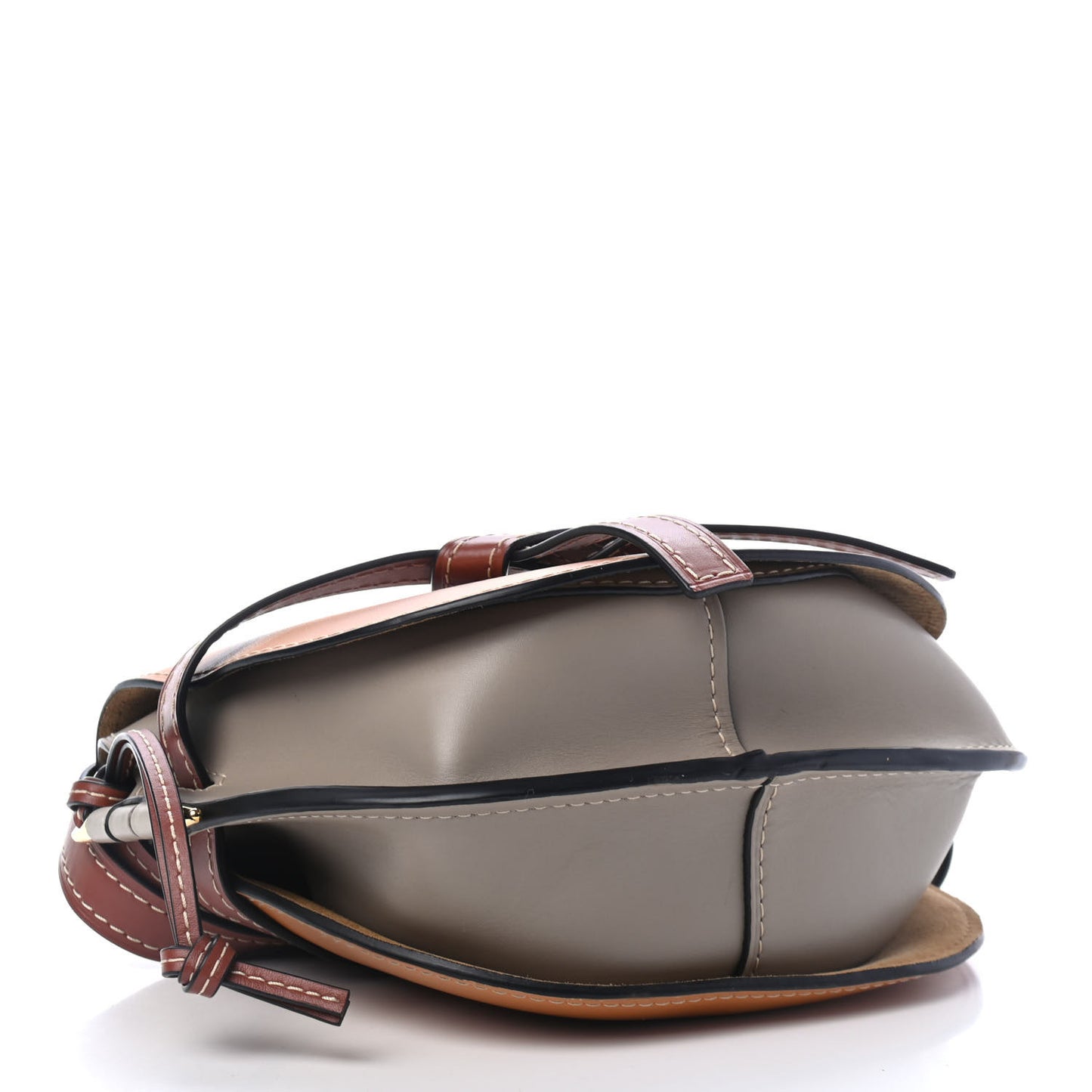 Grained Calfskin Small Gate Crossbody Bag Caramel