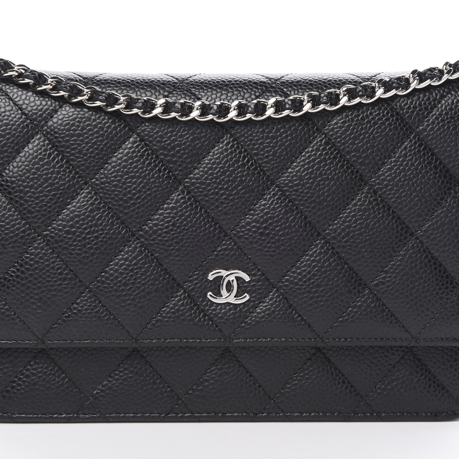 Chanel Caviar Quilted Wallet On Chain WOC Black 9 of 15