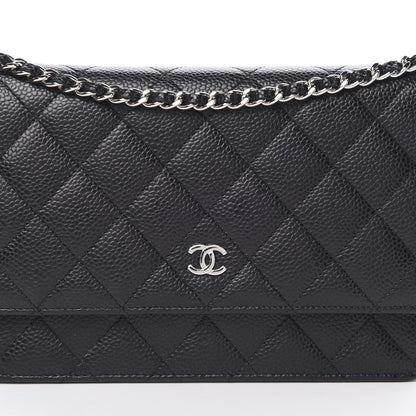 Chanel Caviar Quilted Wallet On Chain WOC Black 9 of 15