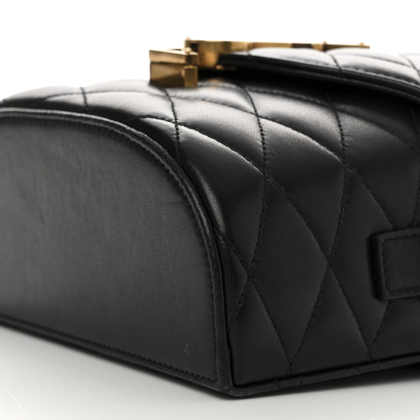 Lambskin Matelasse Monogram June Box Bag Black