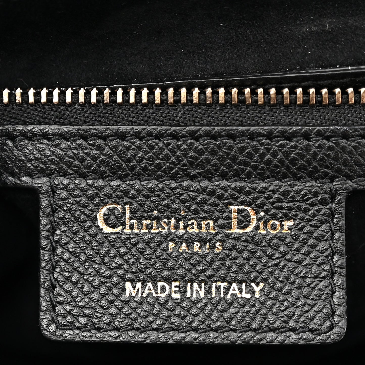 Grained Calfskin Saddle Bag Black