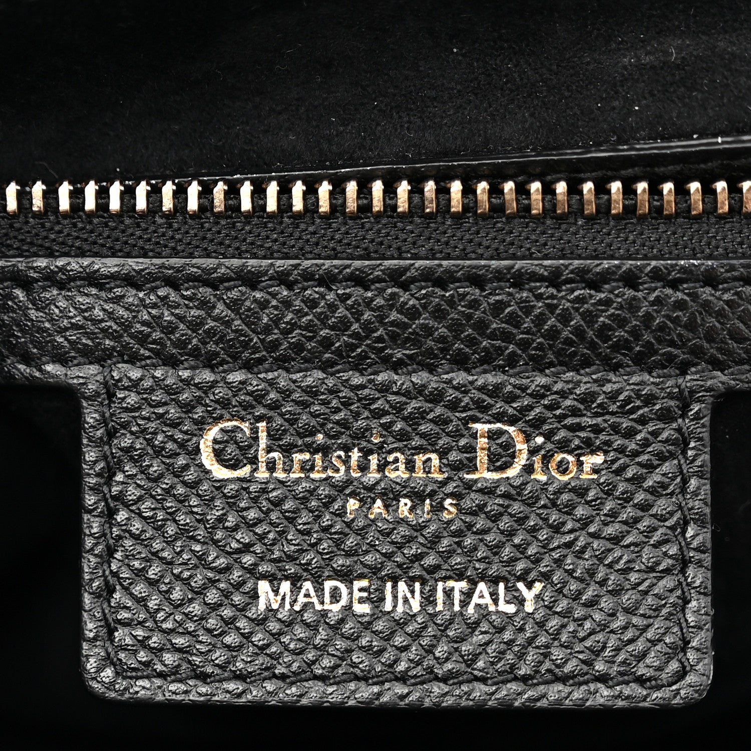 Christian Dior Grained Calfskin Saddle Bag Black 6 of 11