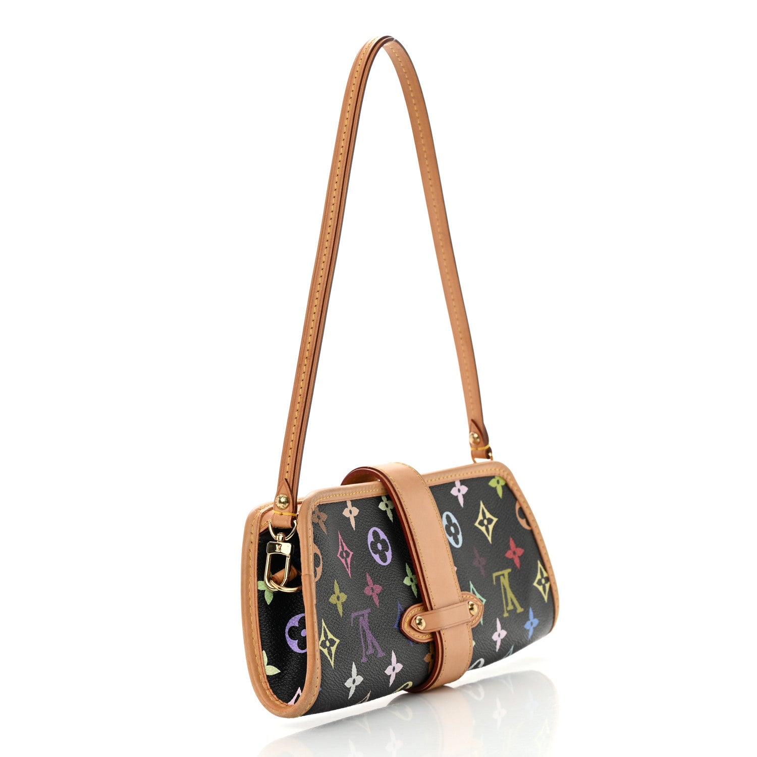 Louis Vuitton Monogram Multicolor Shirley Black 3 of 12