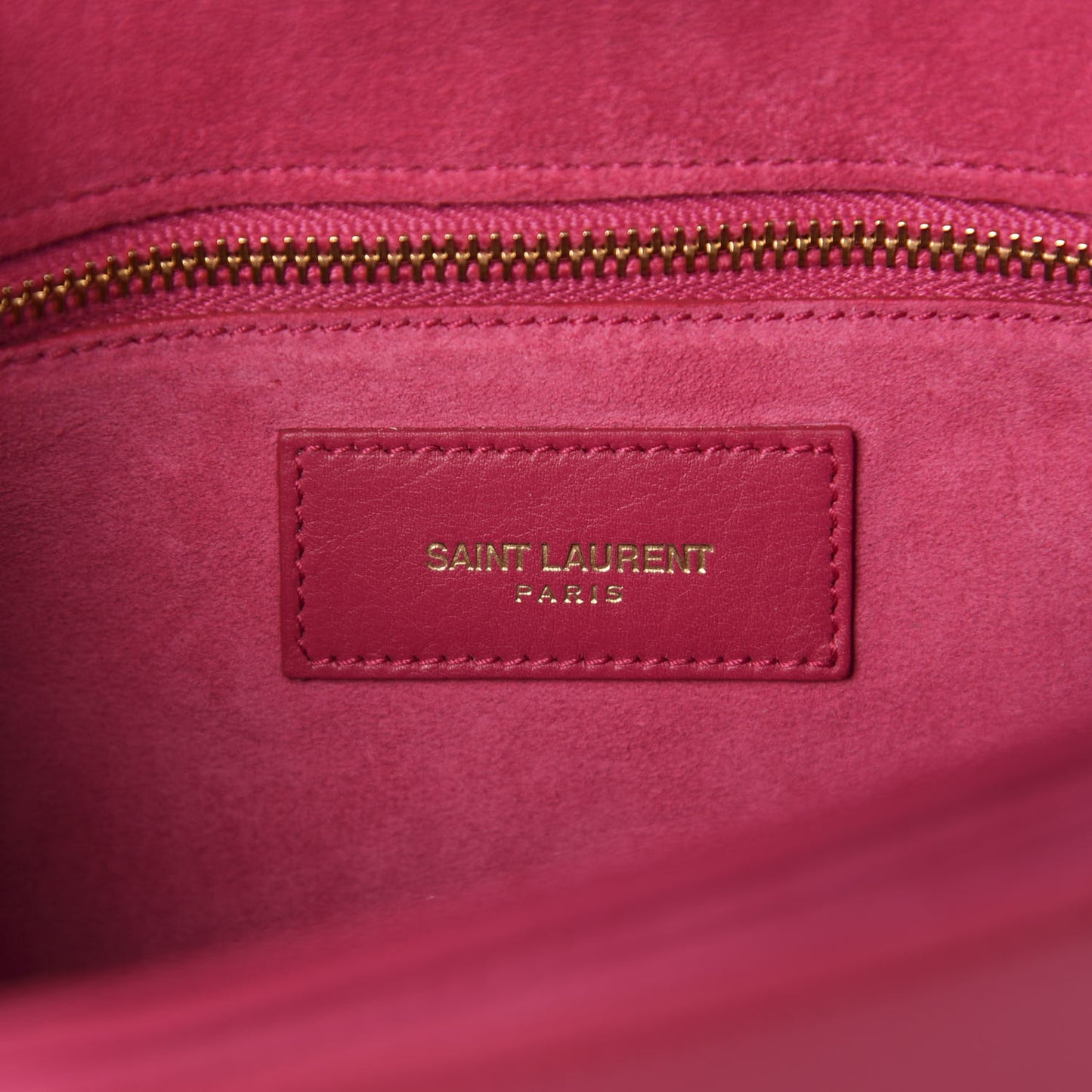 Calfskin Classic Y Satchel Fuchsia