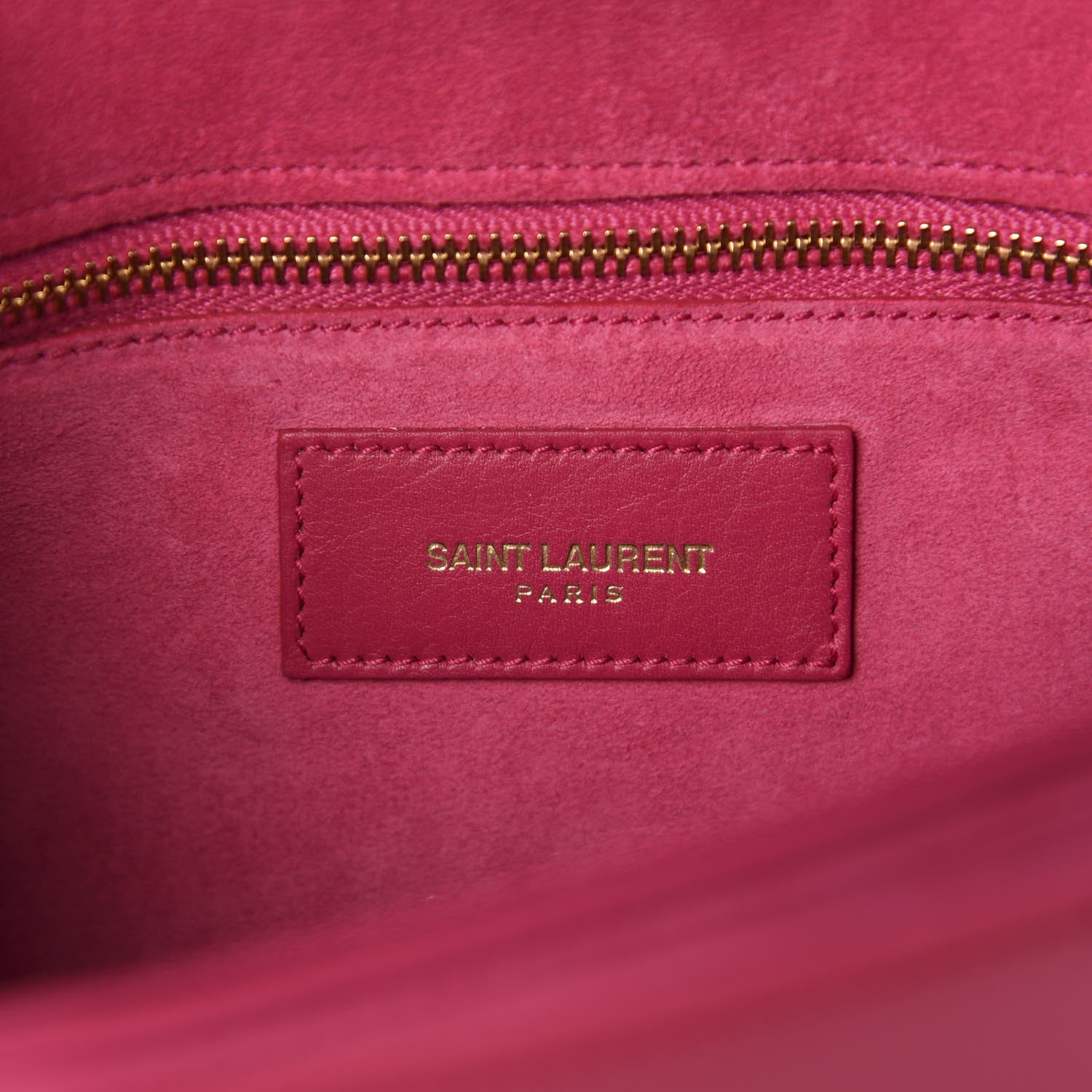 Saint Laurent Calfskin Classic Y Satchel Fuchsia 9 of 12