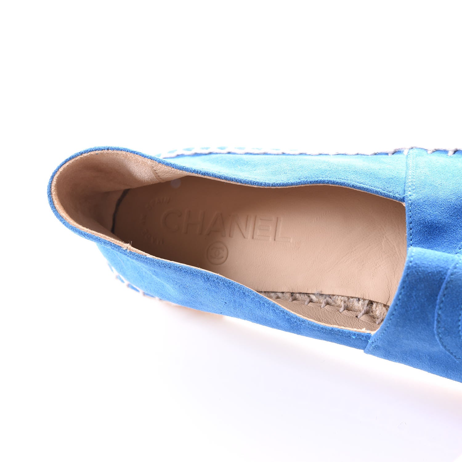 Chanel Kid Suede CC Espadrilles 40 Blue 7 of 8
