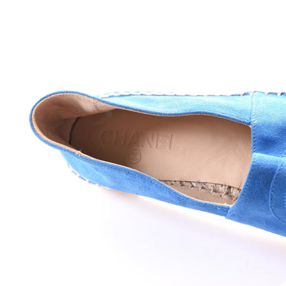 Chanel Kid Suede CC Espadrilles 40 Blue 7 of 8