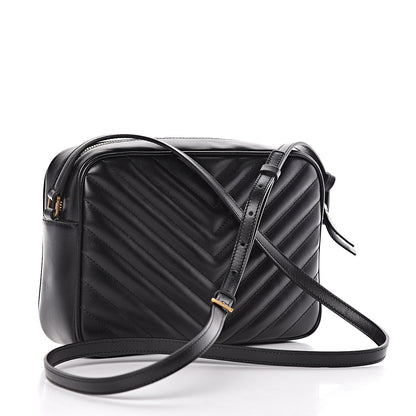 Saint Laurent Calfskin Matelasse Monogram Lou Camera Bag Black 3 of 9