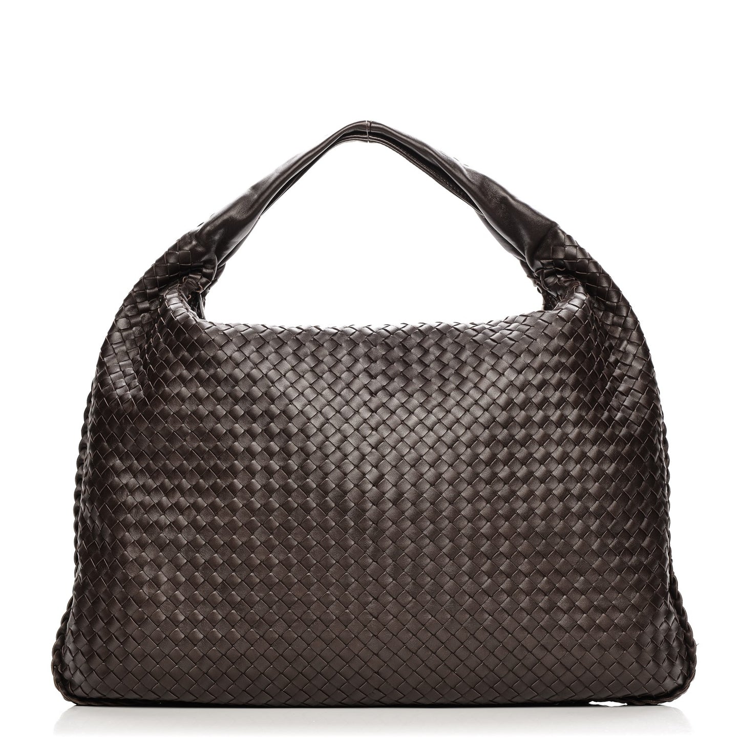 Nappa Intrecciato Maxi Veneta Hobo Ebano