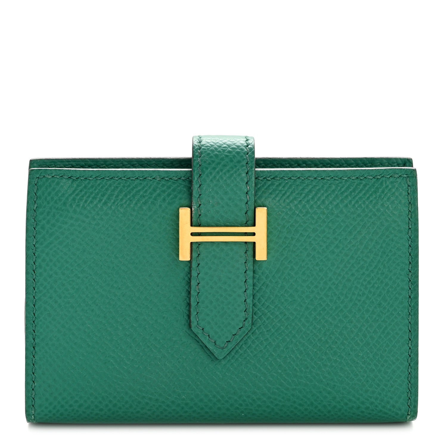 Hermes Epsom Mini Bearn Wallet Vert Jade 1 of 11