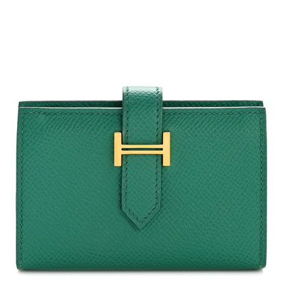 Hermes Epsom Mini Bearn Wallet Vert Jade 1 of 11