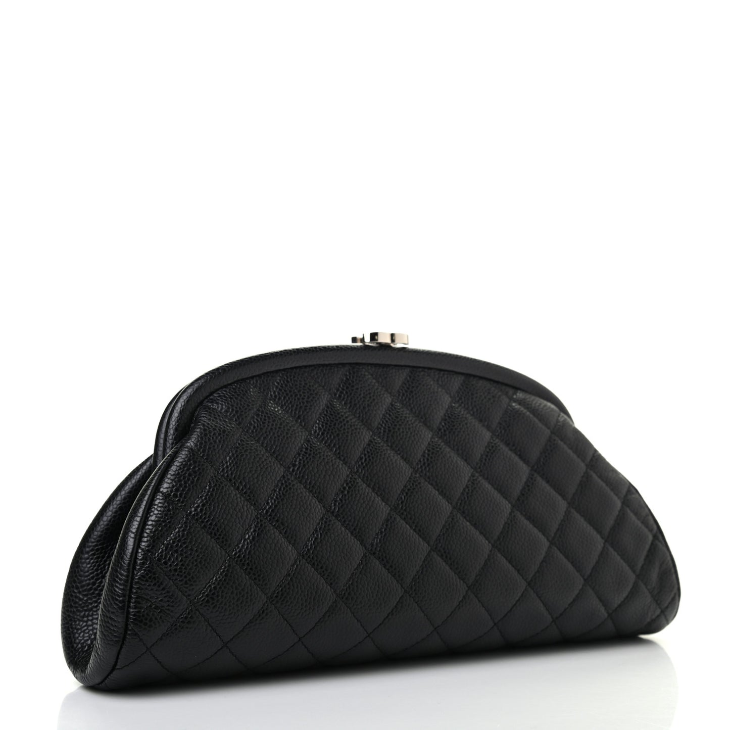 Caviar Quilted Timeless Clutch Black