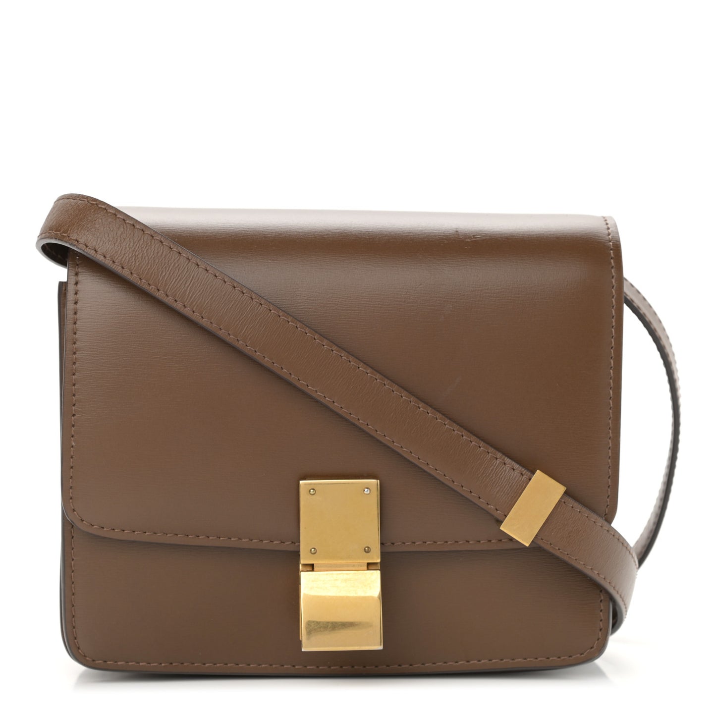 Box Calfskin Small Classic Box Flap Bag Camel