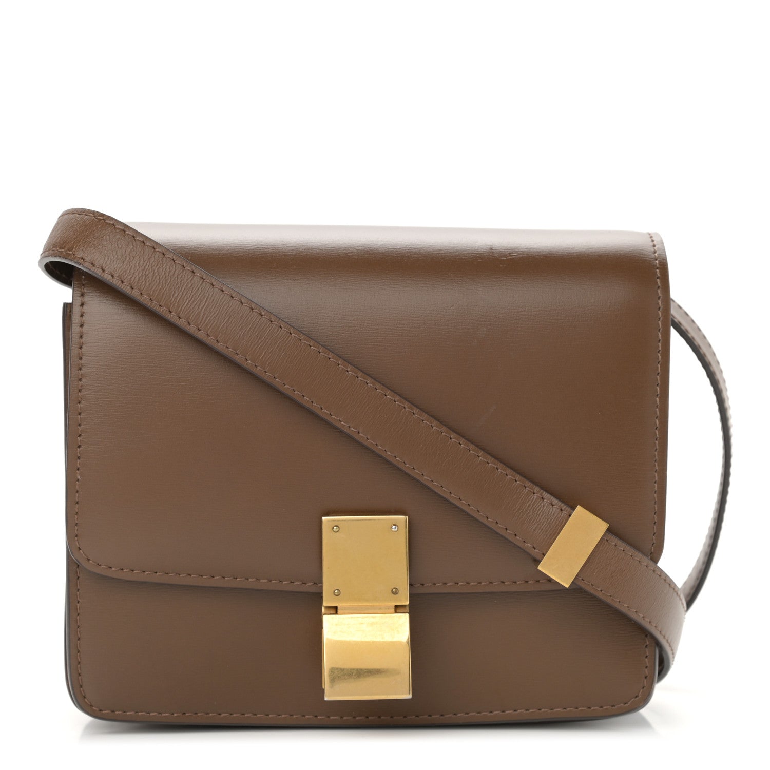 Celine Box Calfskin Small Classic Box Flap Bag Camel 1 of 12