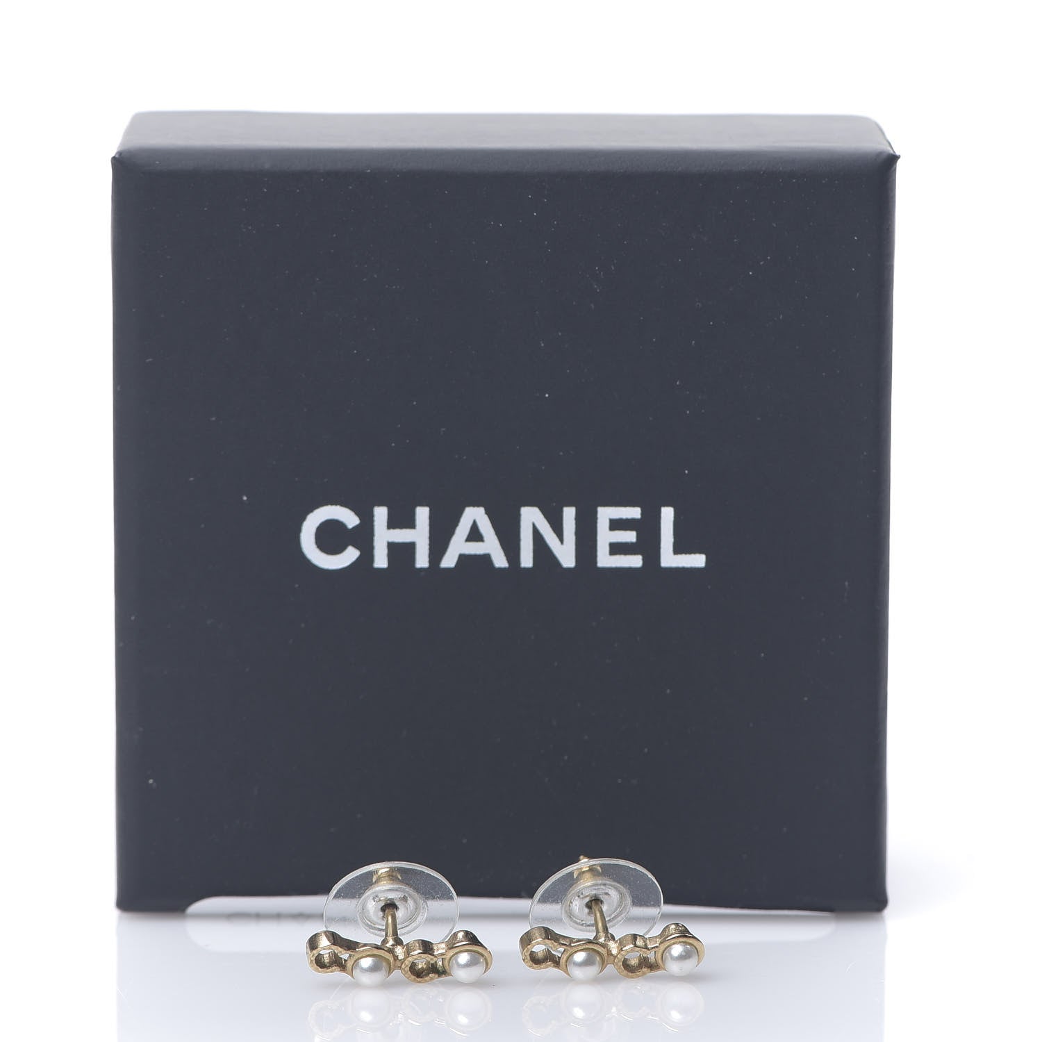 Chanel Pearl Coco Earrings Gold 5 of 5