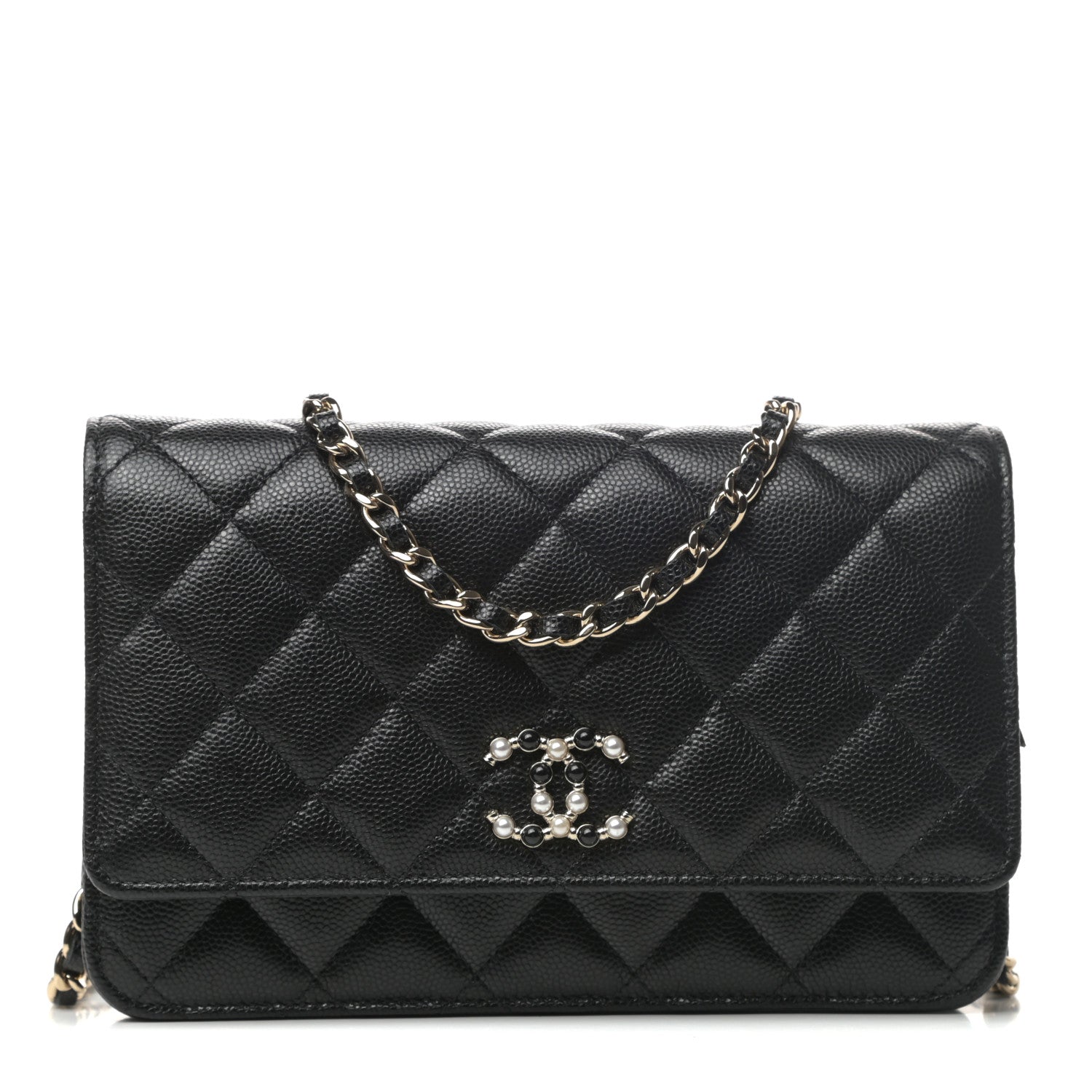 Chanel Caviar Quilted Coco Candy Wallet On Chain WOC Black 1 of 11