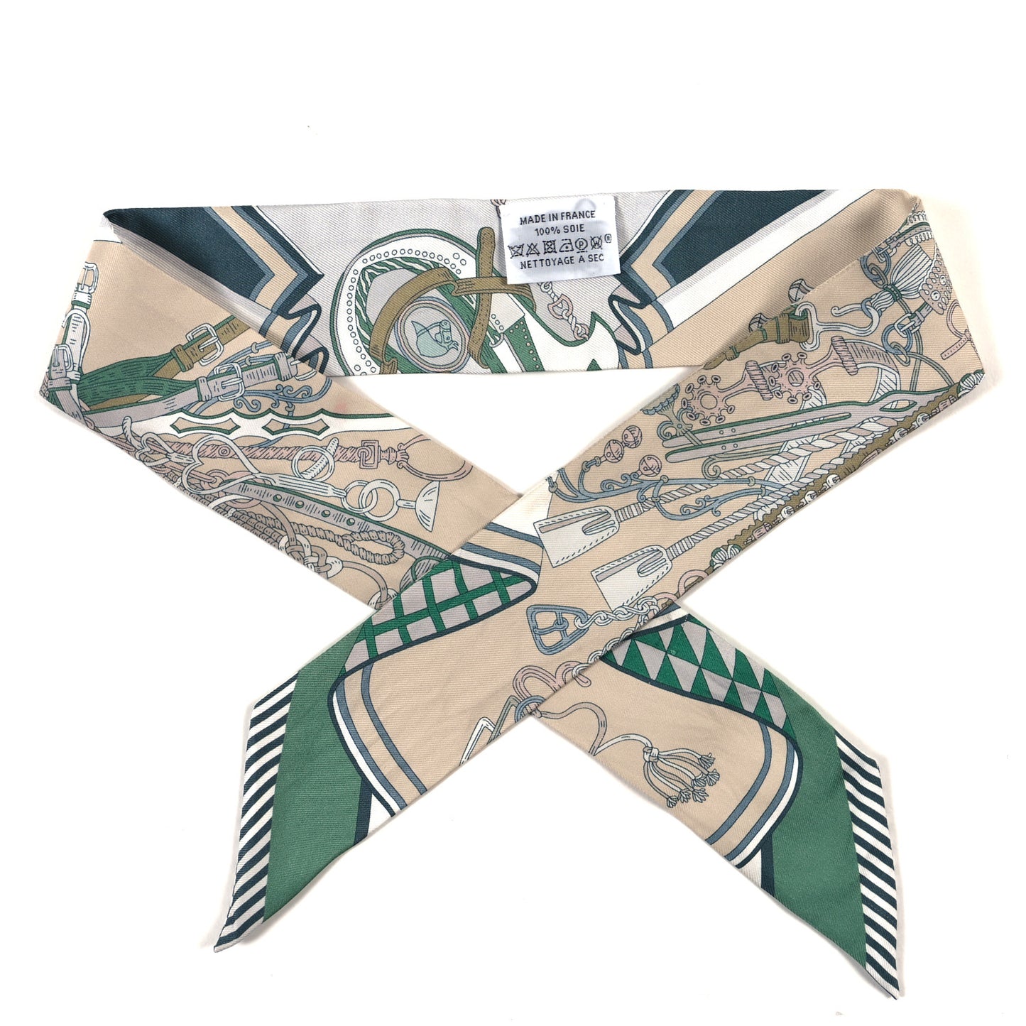 Silk Cliquetis Twilly Ciel White Menthol