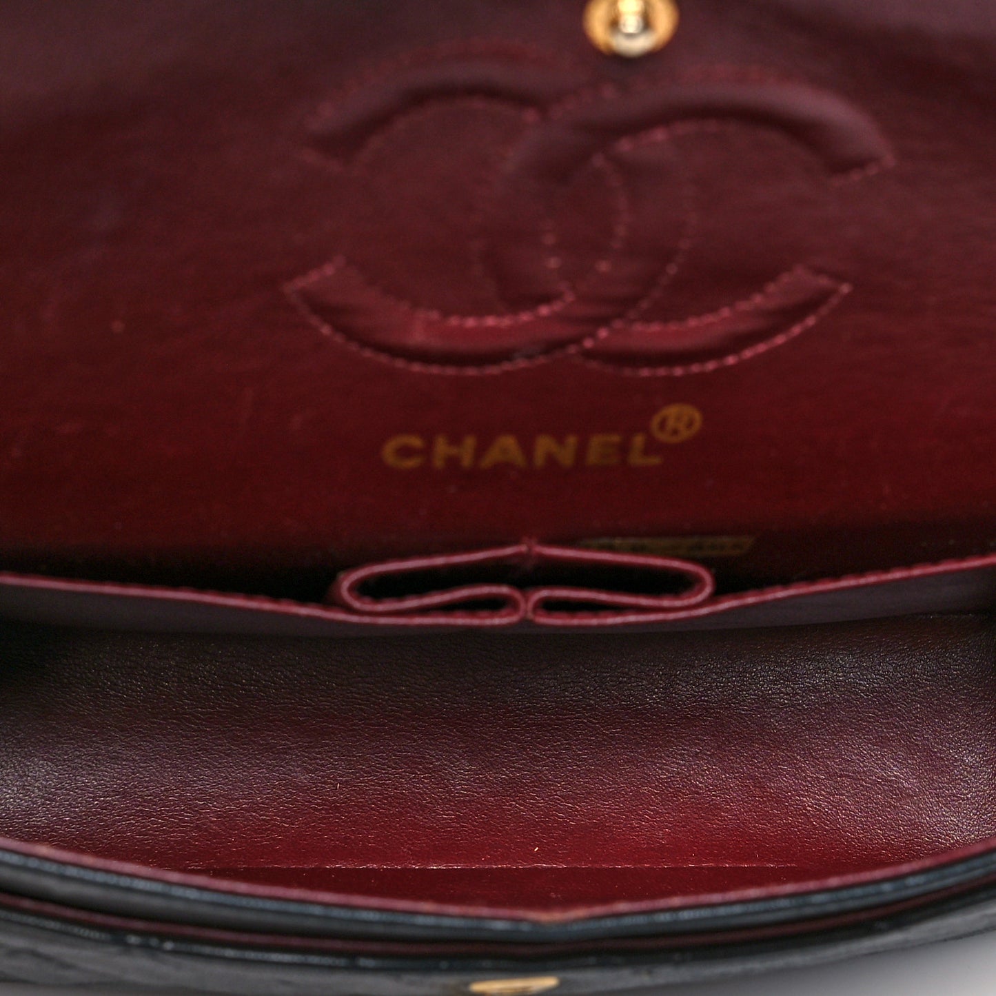 Lambskin Quilted Small Double Flap Black