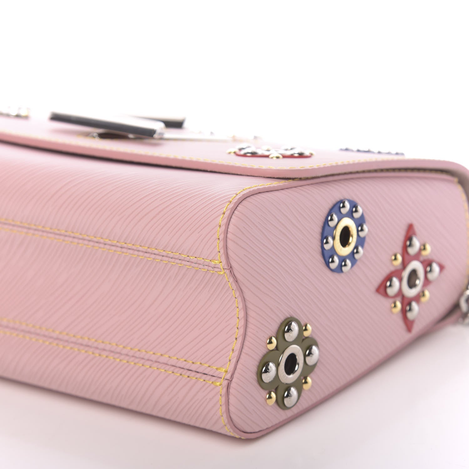 Louis Vuitton Epi Mechanical Flowers Twist Shoulder Bag MM Rose Ballerine 8 of 11